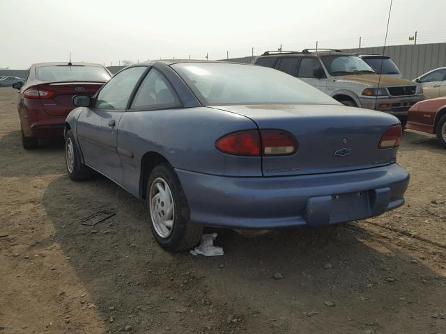 1G1JC1242WM112908 - 1998 CHEVROLET CAVALIER B BLUE photo 3