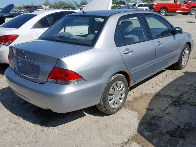 JA3AJ26E76U602555 - 2006 MITSUBISHI LANCER ES GRAY photo 4