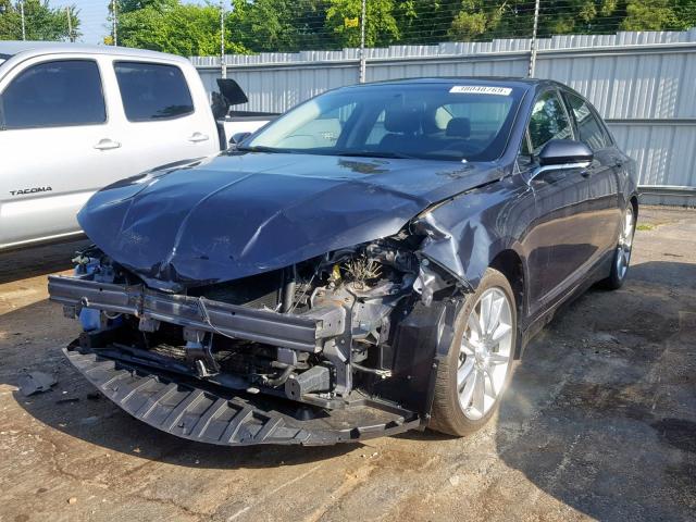 3LN6L2LU3ER825450 - 2014 LINCOLN MKZ HYBRID GRAY photo 2