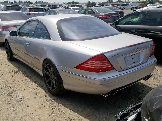 WDBPJ74J03A034783 - 2003 MERCEDES-BENZ CL 55 AMG SILVER photo 3