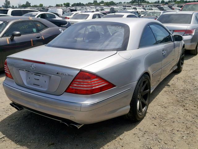 WDBPJ74J03A034783 - 2003 MERCEDES-BENZ CL 55 AMG SILVER photo 4