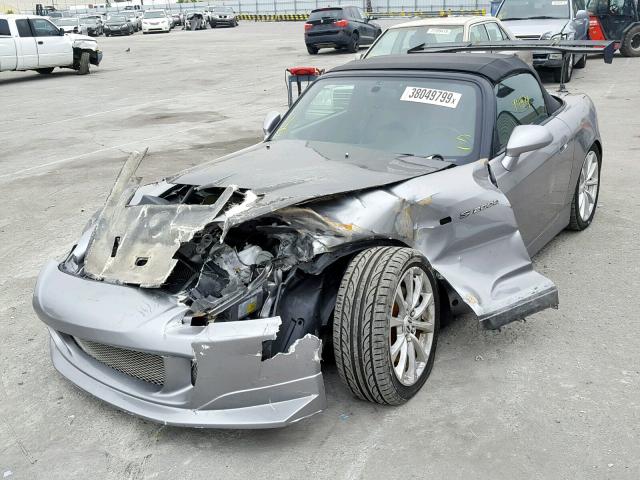 JHMAP114XYT006663 - 2000 HONDA S2000 GRAY photo 2