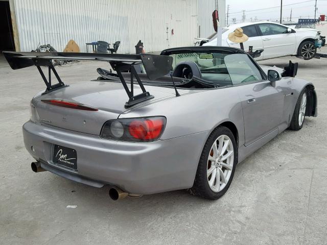 JHMAP114XYT006663 - 2000 HONDA S2000 GRAY photo 4