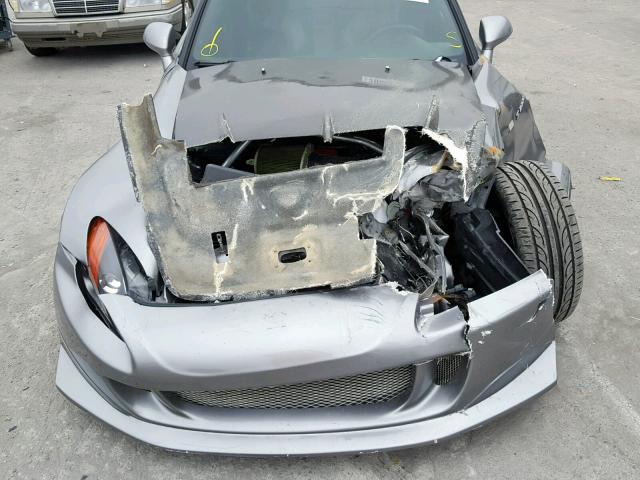 JHMAP114XYT006663 - 2000 HONDA S2000 GRAY photo 9