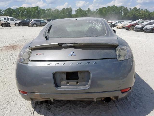 4A3AK24F46E011259 - 2006 MITSUBISHI ECLIPSE GS GRAY photo 9