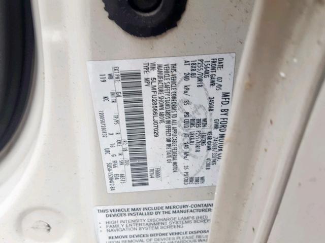 5LMFU28566LJ07029 - 2006 LINCOLN NAVIGATOR CREAM photo 10