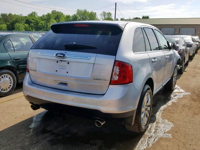 2FMDK3KC6DBC05794 - 2013 FORD EDGE LIMIT SILVER photo 4