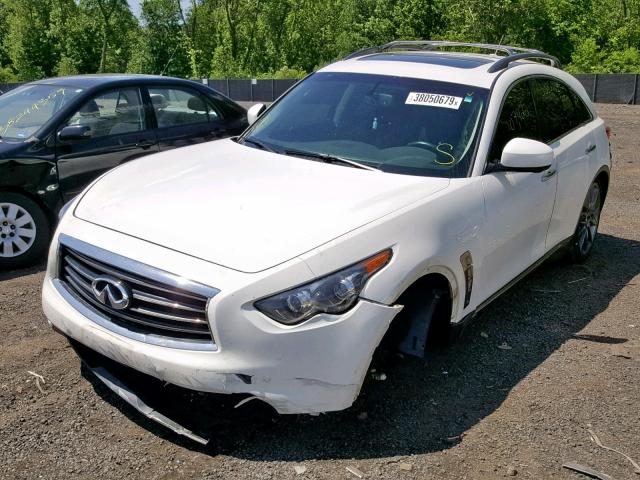 JN8CS1MW5DM172670 - 2013 INFINITI FX37 WHITE photo 2