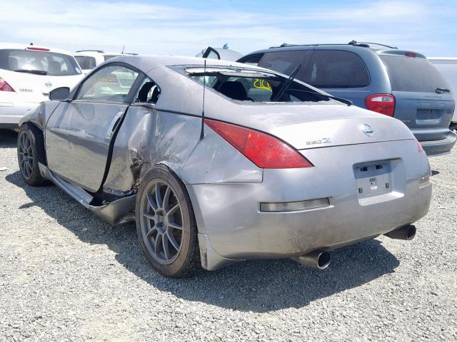 JN1AZ34D63T118729 - 2003 NISSAN 350Z COUPE CHARCOAL photo 3