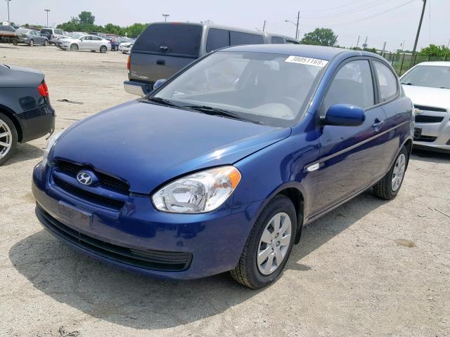 KMHCM3AC1AU170854 - 2010 HYUNDAI ACCENT BLU BLUE photo 2