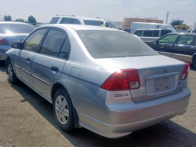 2HGES16315H543546 - 2005 HONDA CIVIC DX V SILVER photo 3