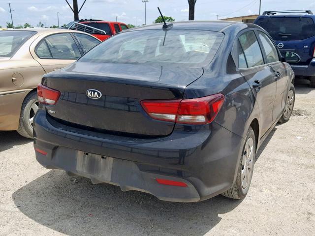 3KPA24AB7JE073848 - 2018 KIA RIO LX BLACK photo 4