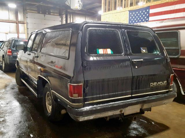 1GNEV16K8LF171111 - 1990 CHEVROLET SUBURBAN V BLACK photo 3