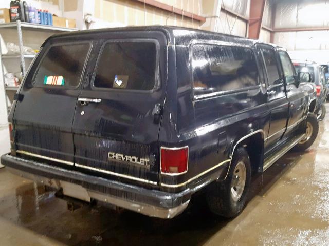 1GNEV16K8LF171111 - 1990 CHEVROLET SUBURBAN V BLACK photo 4