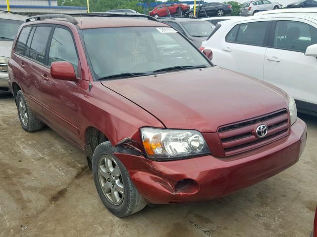 JTEDP21A950066033 - 2005 TOYOTA HIGHLANDER MAROON photo 1