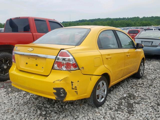 KL1TD5DE1BB168569 - 2011 CHEVROLET AVEO LS YELLOW photo 4