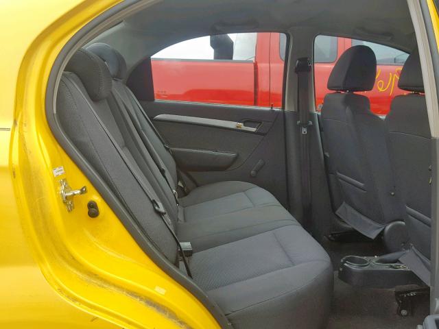 KL1TD5DE1BB168569 - 2011 CHEVROLET AVEO LS YELLOW photo 6