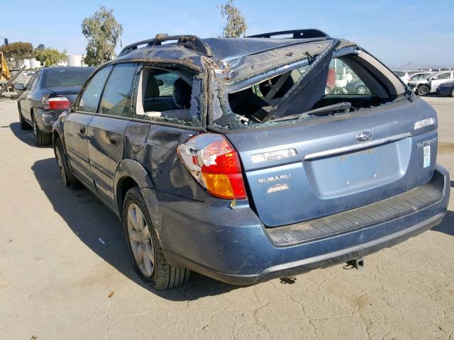 4S4BP61C177343283 - 2007 SUBARU LEGACY OUT BLUE photo 3