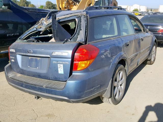 4S4BP61C177343283 - 2007 SUBARU LEGACY OUT BLUE photo 4