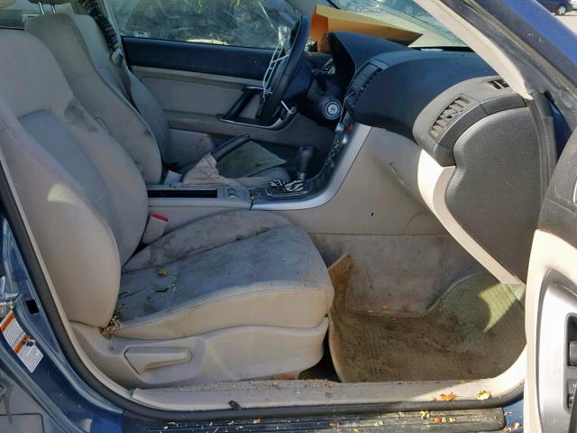 4S4BP61C177343283 - 2007 SUBARU LEGACY OUT BLUE photo 5