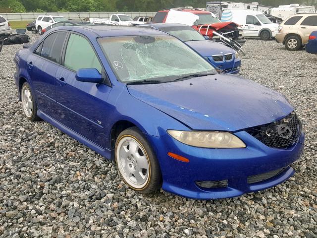 1YVHP80D755M29575 - 2005 MAZDA 6 S BLUE photo 1