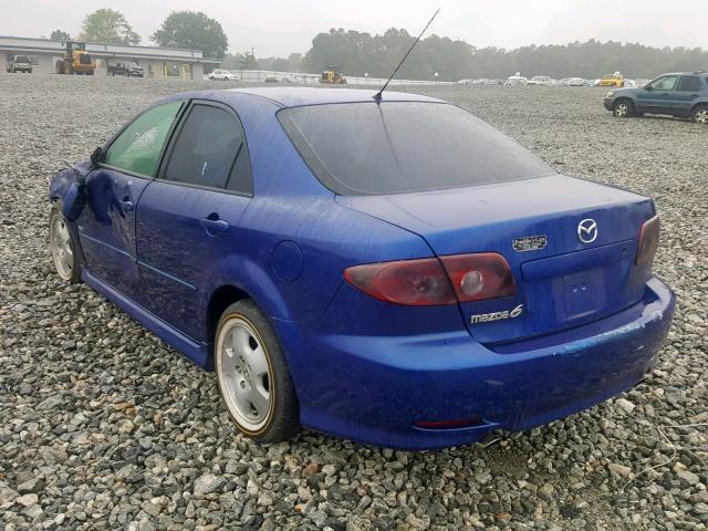 1YVHP80D755M29575 - 2005 MAZDA 6 S BLUE photo 3