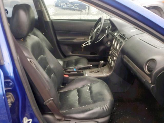 1YVHP80D755M29575 - 2005 MAZDA 6 S BLUE photo 5