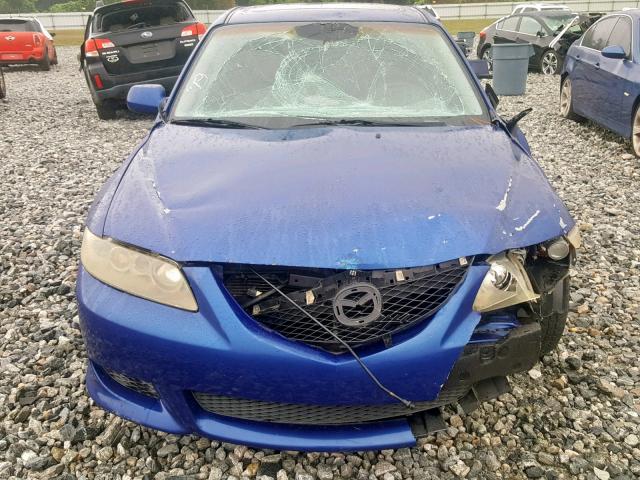 1YVHP80D755M29575 - 2005 MAZDA 6 S BLUE photo 9