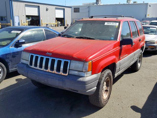 1J4FX58SXVC765659 - 1997 JEEP GRAND CHER RED photo 2