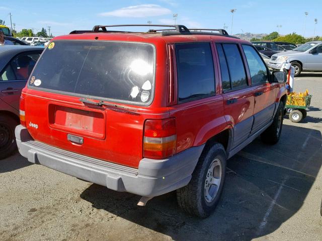 1J4FX58SXVC765659 - 1997 JEEP GRAND CHER RED photo 4