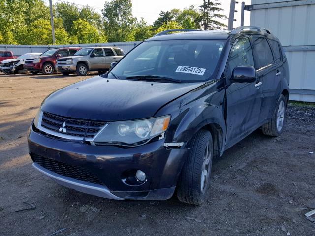 JA4MT41X87Z005975 - 2007 MITSUBISHI OUTLANDER BLACK photo 2