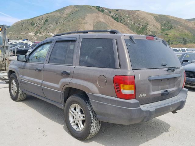 1J4GX48S12C117895 - 2002 JEEP GRAND CHER BEIGE photo 3