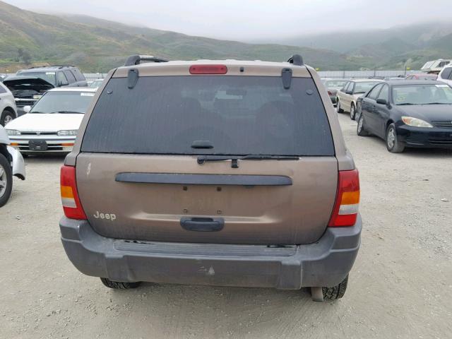 1J4GX48S12C117895 - 2002 JEEP GRAND CHER BEIGE photo 9