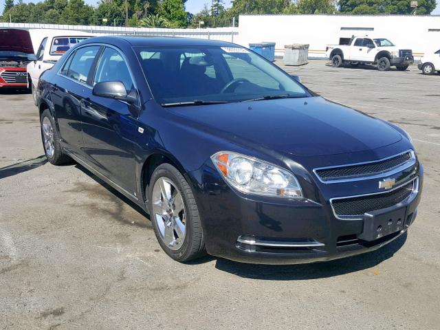1G1ZH57B98F272228 - 2008 CHEVROLET MALIBU 1LT BLACK photo 1