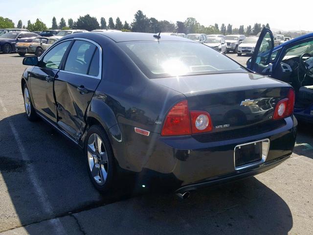 1G1ZH57B98F272228 - 2008 CHEVROLET MALIBU 1LT BLACK photo 3