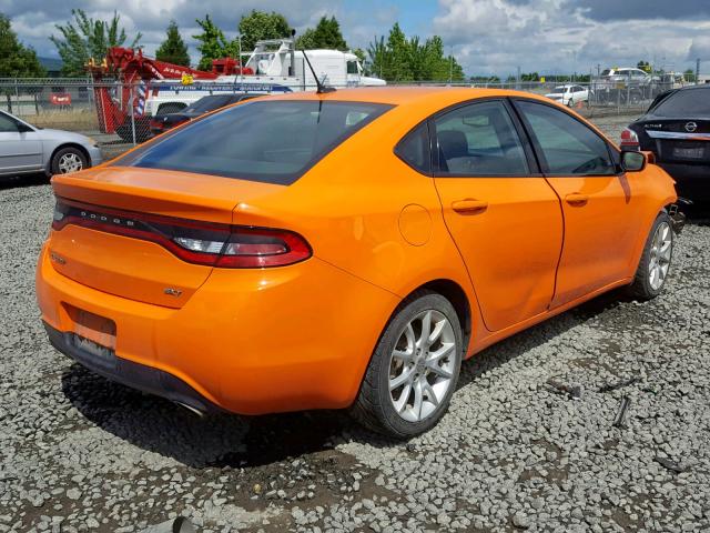 1C3CDFBA4DD331841 - 2013 DODGE DART SXT ORANGE photo 4