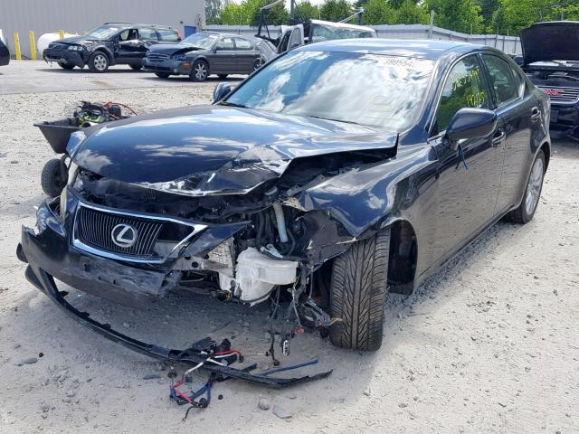 JTHCK262585022164 - 2008 LEXUS IS 250 BLACK photo 2