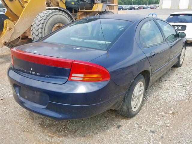 2B3HD46R71H672026 - 2001 DODGE INTREPID S BLUE photo 4