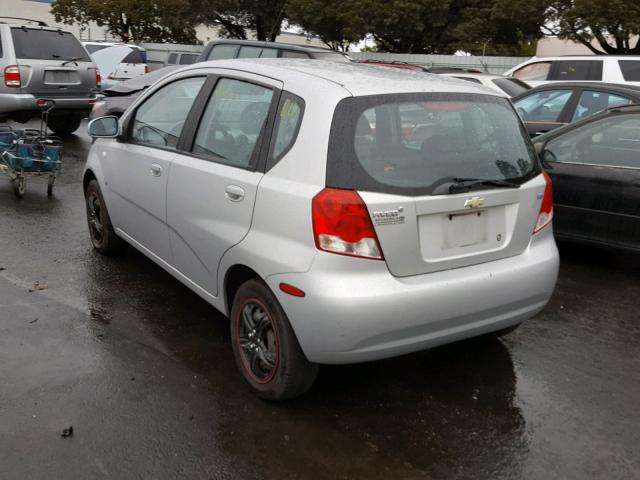 KL1TD66627B768830 - 2007 CHEVROLET AVEO BASE Gümüş foto 3