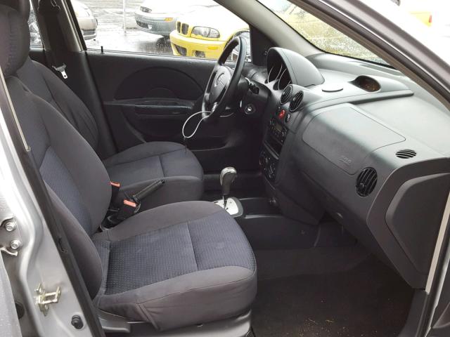 KL1TD66627B768830 - 2007 CHEVROLET AVEO BASE Gümüş foto 5