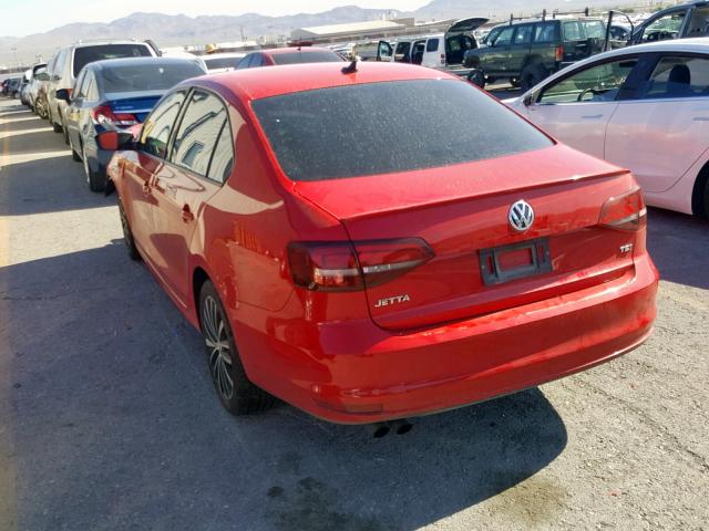 3VWD17AJ6GM231150 - 2016 VOLKSWAGEN JETTA SPOR RED photo 3