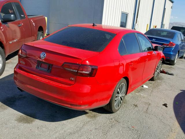 3VWD17AJ6GM231150 - 2016 VOLKSWAGEN JETTA SPOR RED photo 4