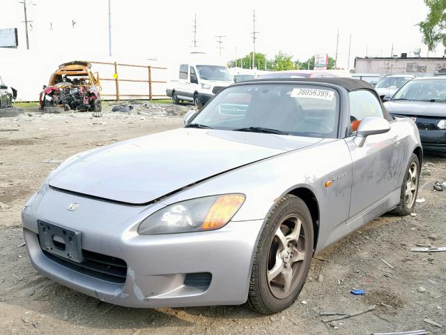 JHMAP11461T006343 - 2001 HONDA S2000 SILVER photo 2