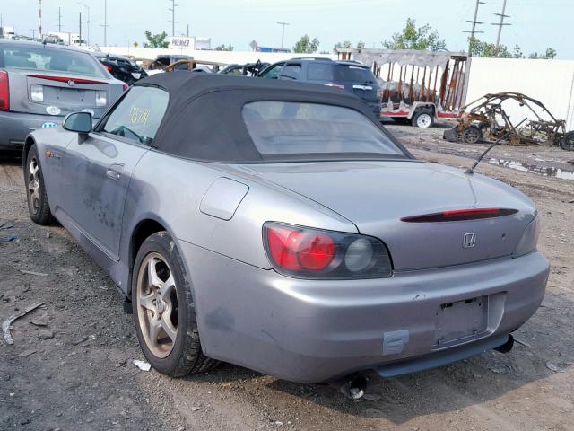 JHMAP11461T006343 - 2001 HONDA S2000 SILVER photo 3