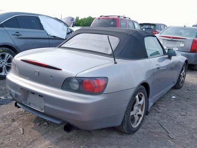 JHMAP11461T006343 - 2001 HONDA S2000 SILVER photo 4