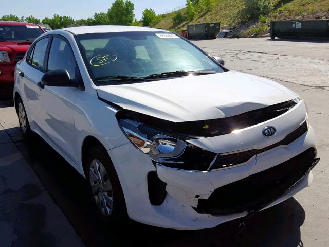 3KPA24AB6JE053252 - 2018 KIA RIO LX WHITE photo 1