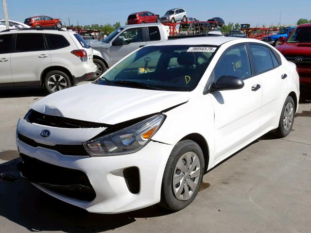 3KPA24AB6JE053252 - 2018 KIA RIO LX WHITE photo 2