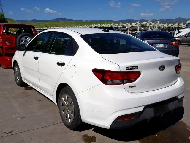 3KPA24AB6JE053252 - 2018 KIA RIO LX WHITE photo 3