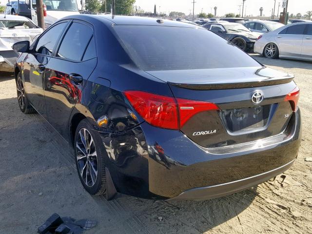 5YFBURHE1HP611383 - 2017 TOYOTA COROLLA L BLACK photo 3