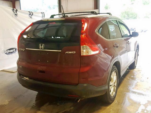 5J6RM4H70CL004888 - 2012 HONDA CR-V EXL PURPLE photo 4